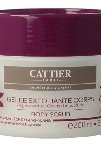 Cattier Body scrub perzik ylang ylang (200 Milliliter)