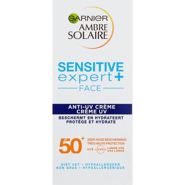 Garnier Ambre Solaire Sensitive Expert+ Gezichtscrème SPF 50 50 ml