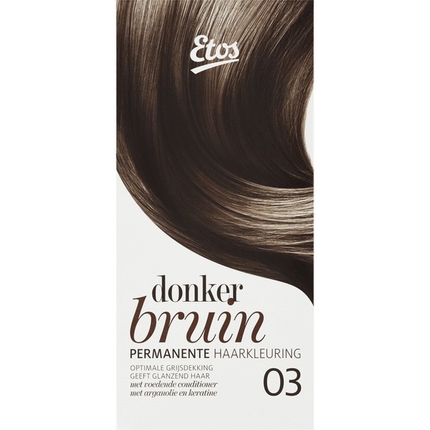 Etos Permanente Haarkleuring 03 Donker Bruin 120 ml 