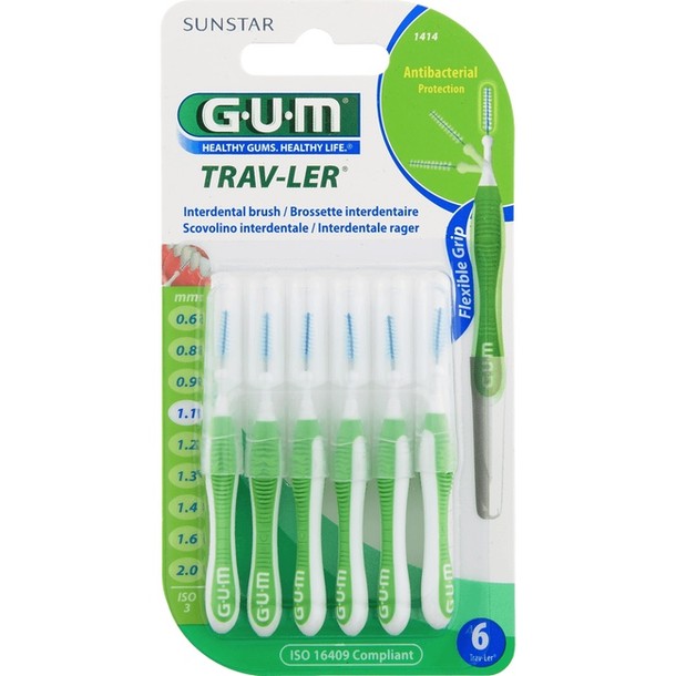 Gum Trav-Ler Groen Tandenragers 1,1 MM 