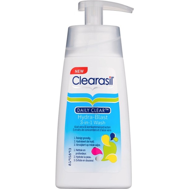 Clearasil Daily Clear Hydra-Blast 3-in-1 Wash - Reinigingsgel - 150 ml