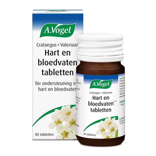 A Vogel Crataegus + valeriaan tabletten (80 Tabletten)