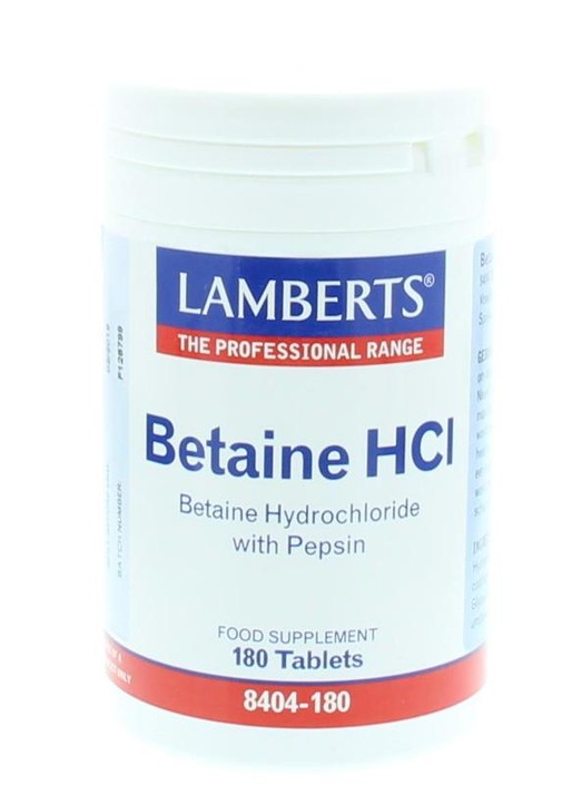 Lamberts Betaine HCL 324mg/Pepsine 5mg (180 Tabletten)