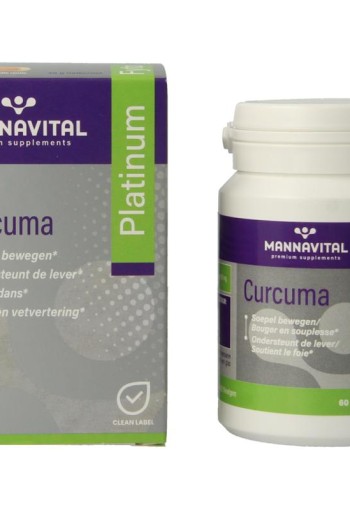 Mannavital Curcuma platinum (60 Vegetarische capsules)