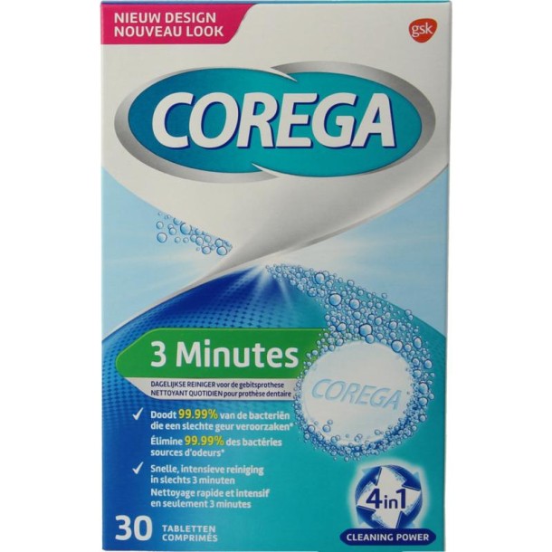 Corega Tabletten 3 minuten (30 Tabletten)