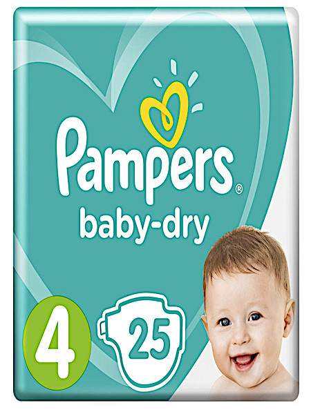 Pam­pers Ba­by dry maat 4 25 stuks