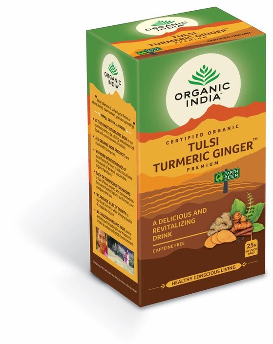 Organic India Tulsi turmeric ginger thee bio (25 Zakjes)
