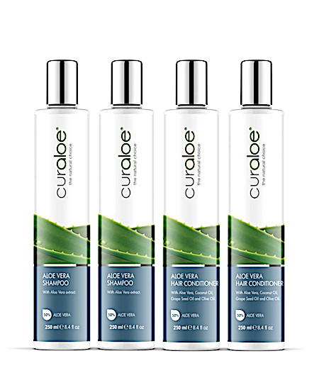 Curaloe® Shower line - 2x Shampoo & 2x Conditioner Combo Aloë Vera Curaloe