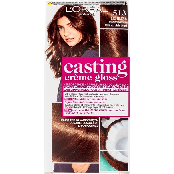 L’Oréal Paris Casting Crème Gloss 513 - Licht beigebruin -Haarverf