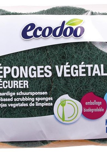 Ecodoo Schuurspons plantaardig bio (2 Stuks)